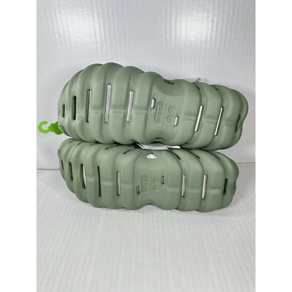 Size 11 Mens CROCS Echo Clog Moss Green Vert Mousse 207937-308 Slip On Shoes NEW - Picture 6 of 7